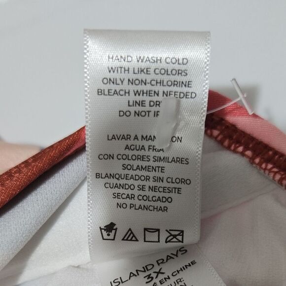 NWT Island Rays One Piece Striped Swimsuit Plus Size 3X - Picture 5 of 10